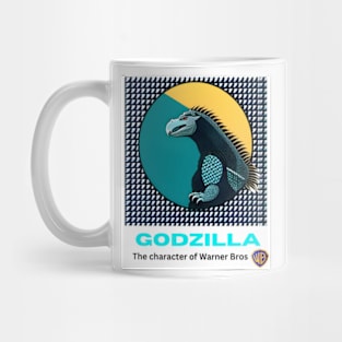 Godzilla funny Art geometric pattern retro abstract Mug